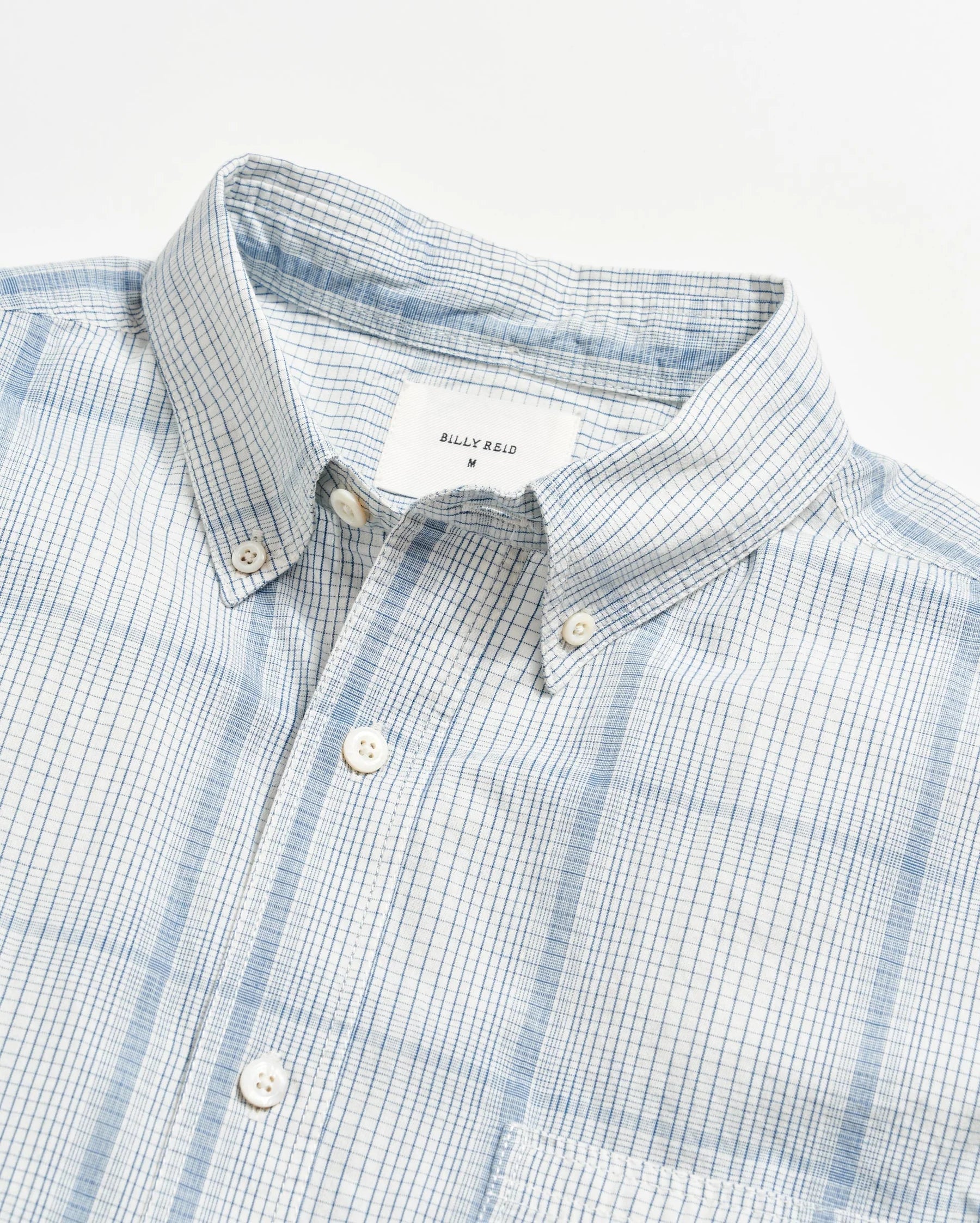 S/S LINE PLAID TUSCUMBIA SHIRT - DARK BLUE