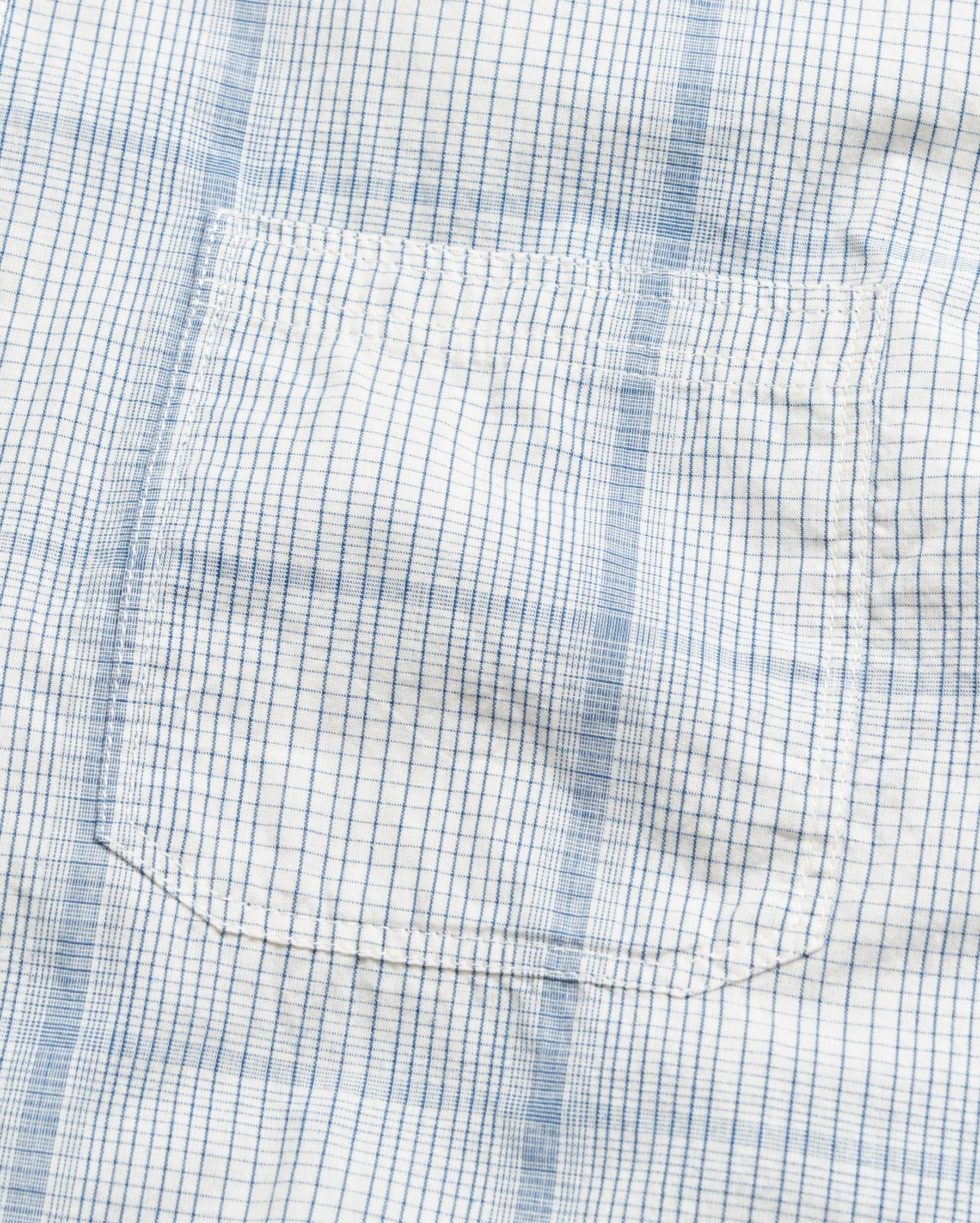 S/S LINE PLAID TUSCUMBIA SHIRT - DARK BLUE