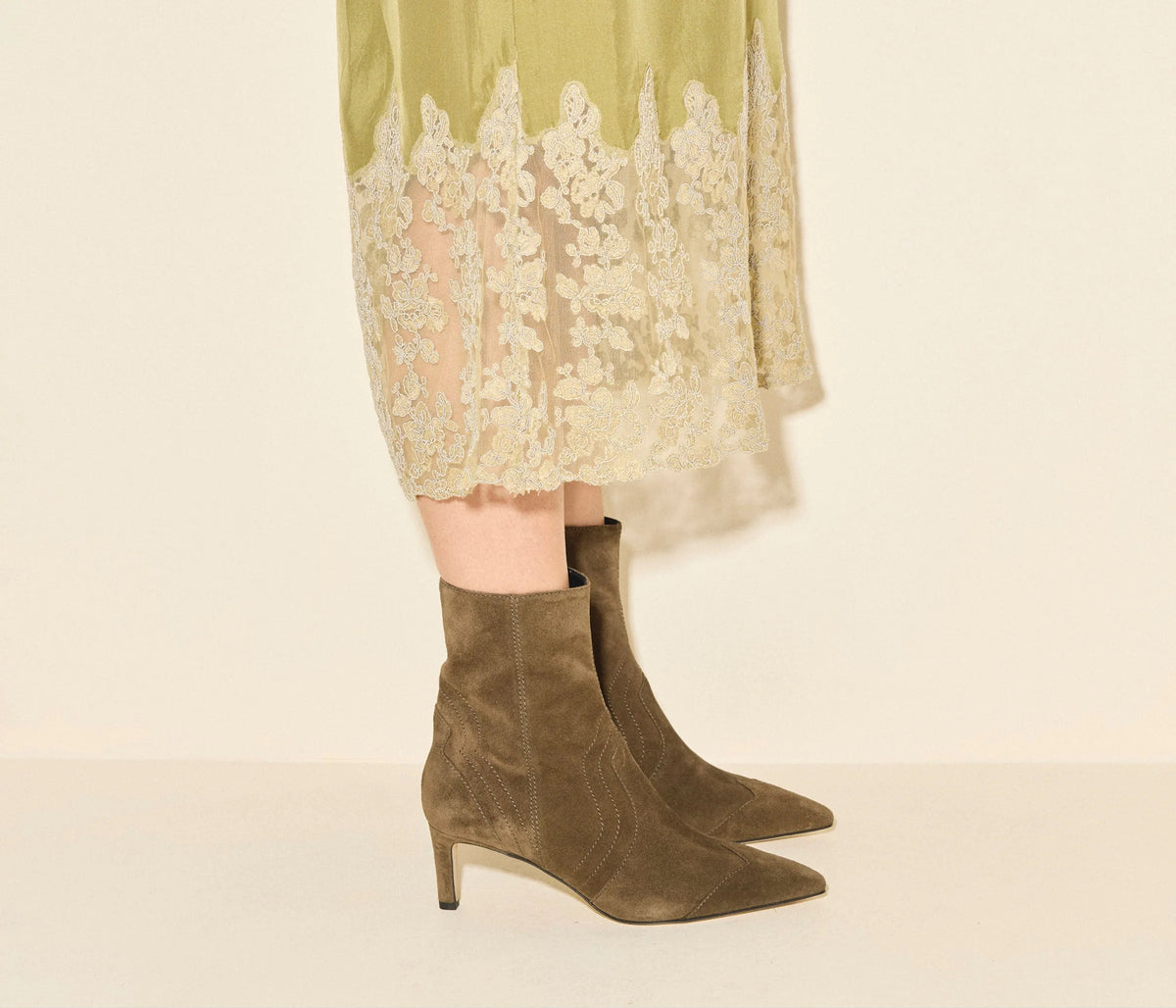 SHAINA BOOT - MOSS SUEDE