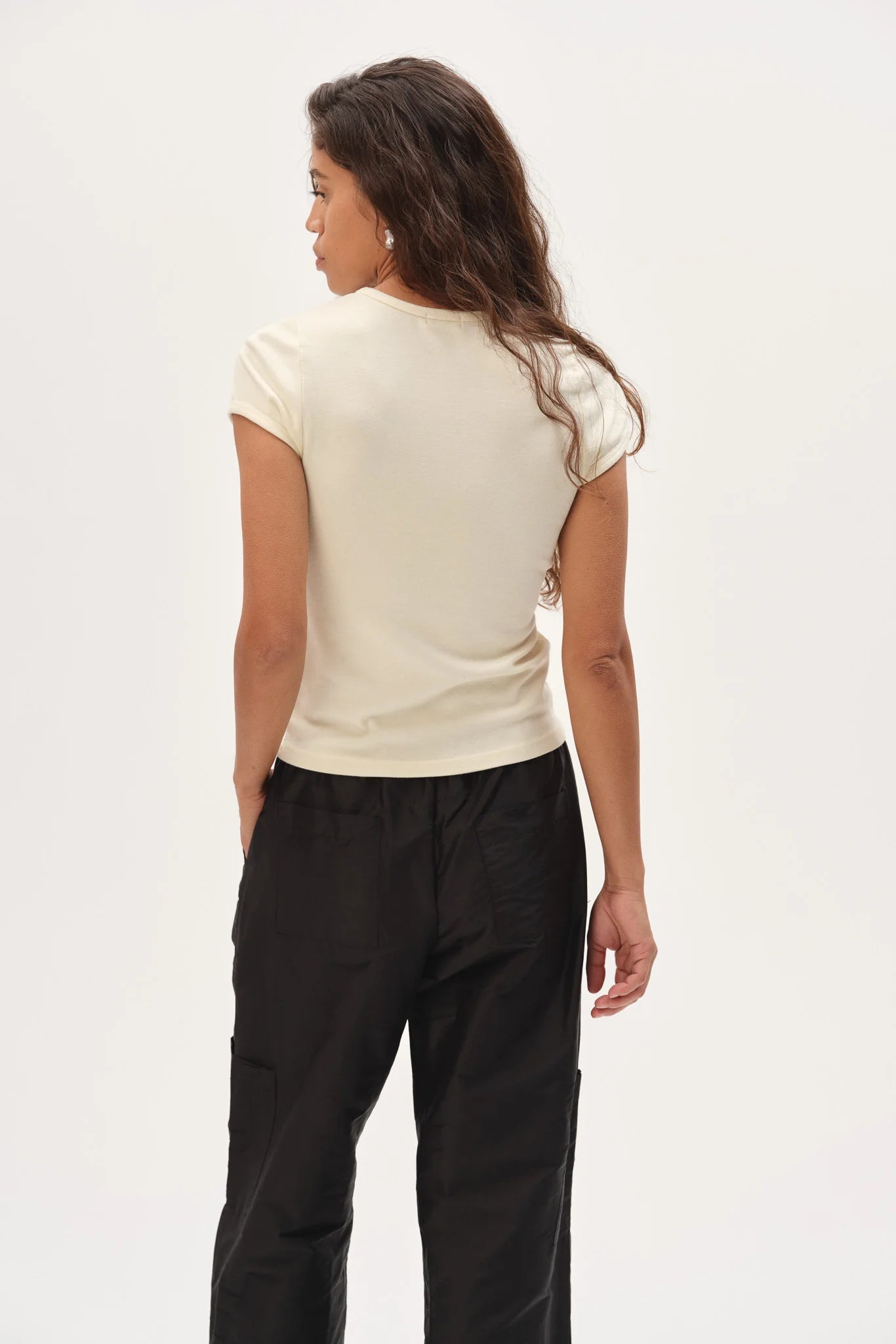 BABY RIB BABY TEE - CREME