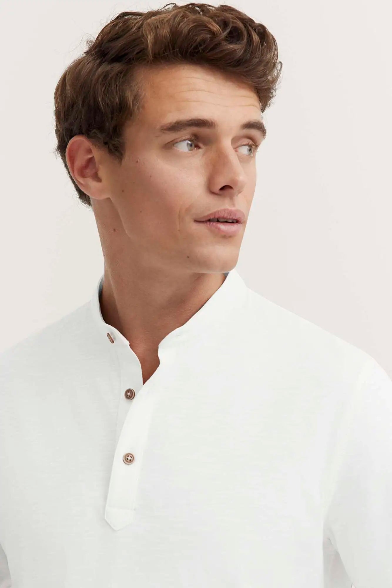 HENLEY TEE - WHITE