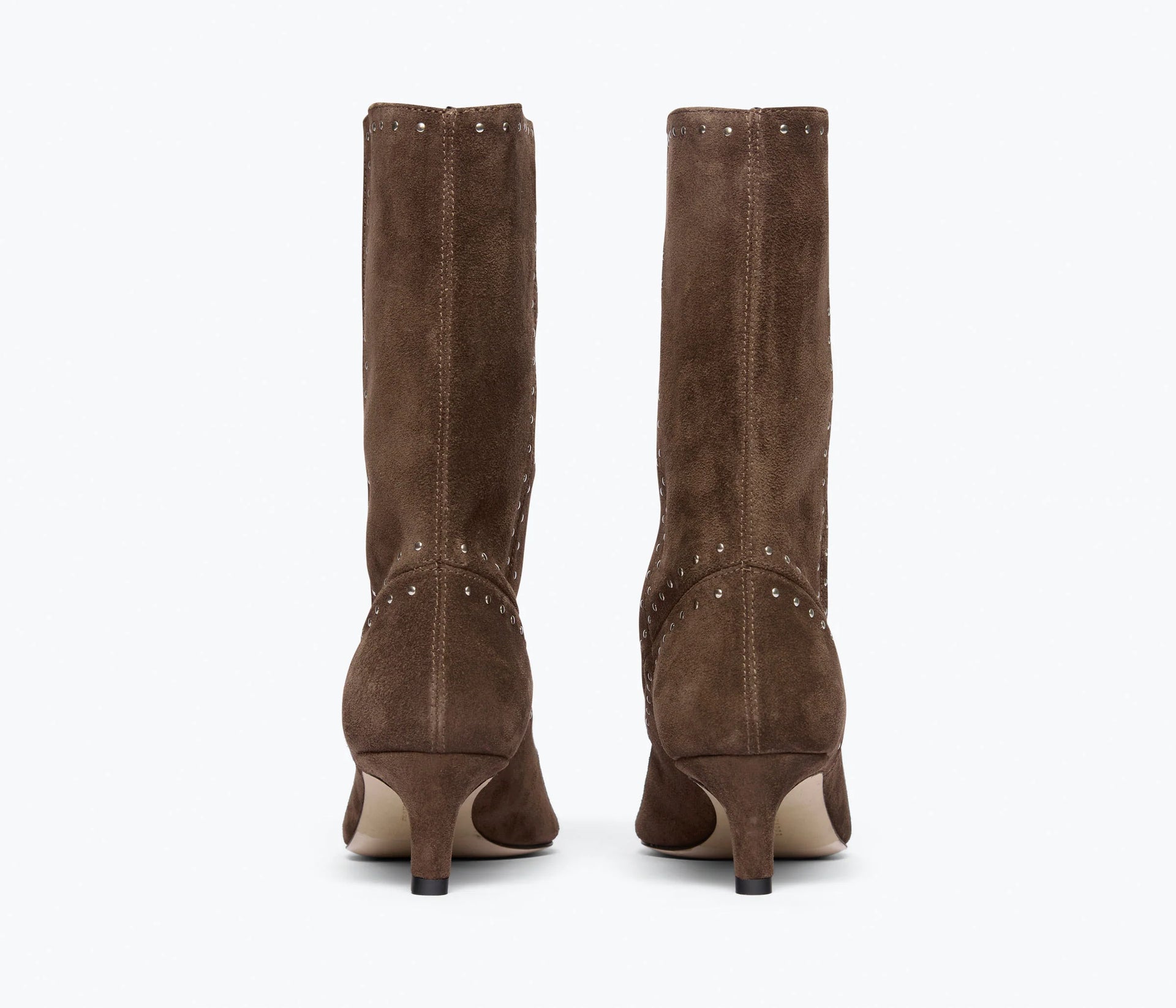 TRICIA LOW BOOT W/ STUDS - TEDDY SUEDE