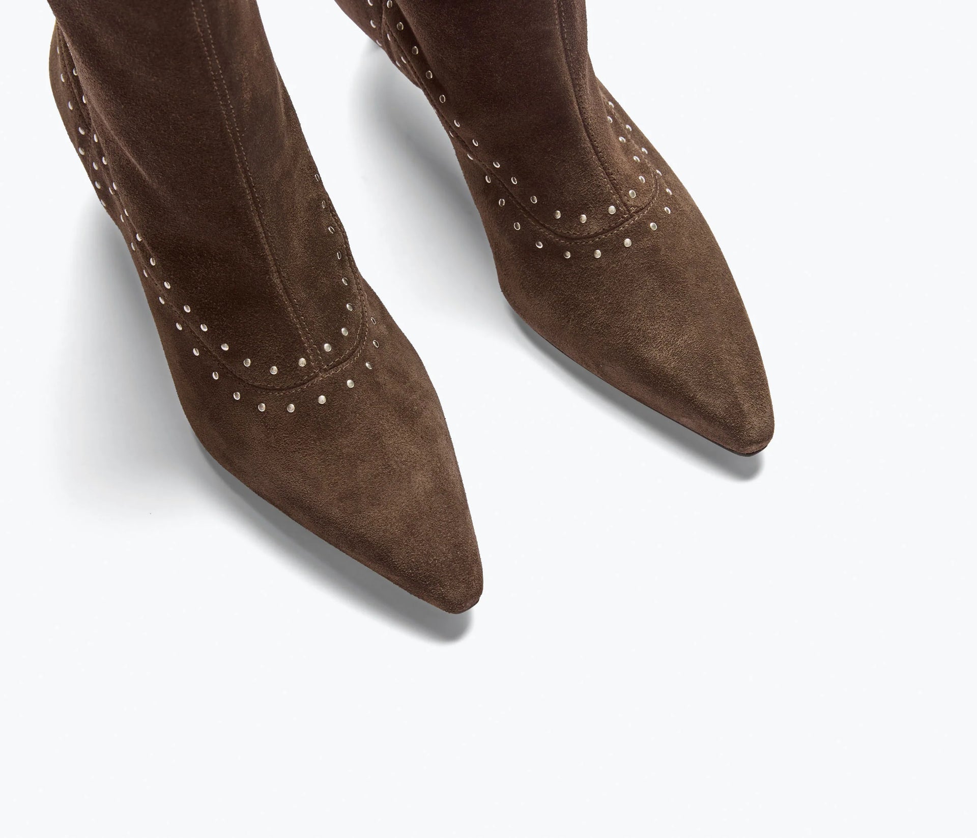 TRICIA LOW BOOT W/ STUDS - TEDDY SUEDE