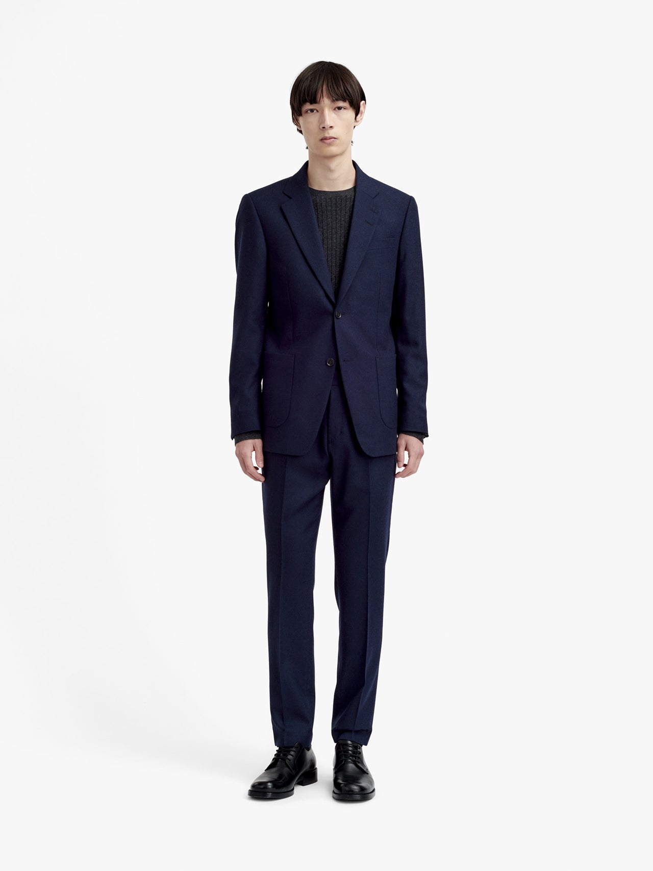 JUSTIN BRUSHED WOOL BLAZER - SEA