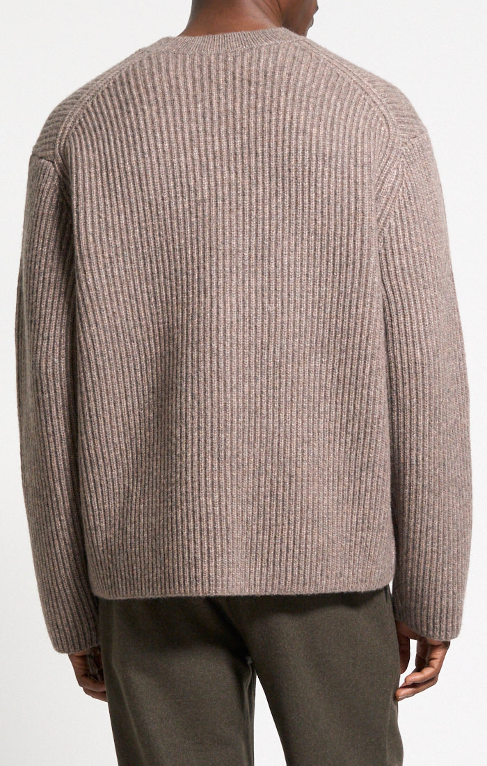 COTTON WOOL SWEATER - FEATHER MELANGE