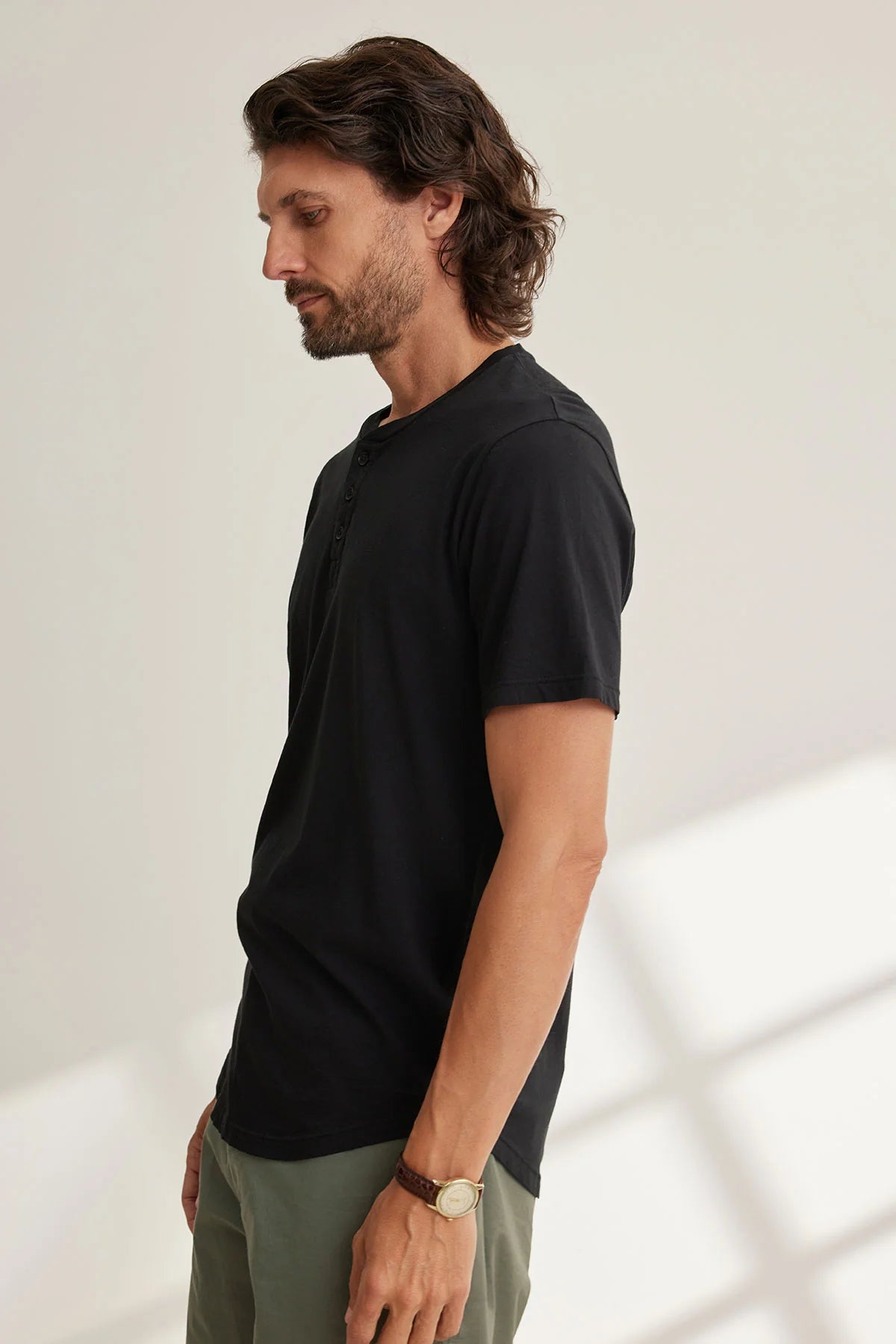 FULTON S/S HENLEY - BLACK