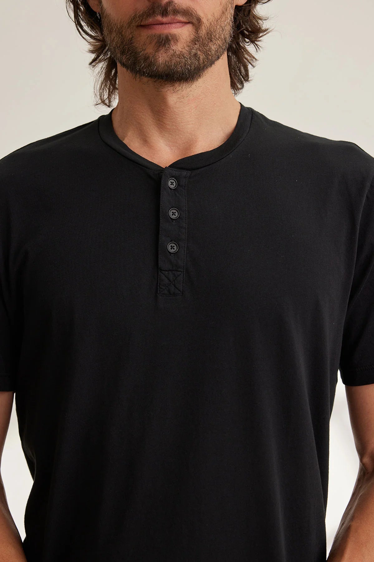 FULTON S/S HENLEY - BLACK