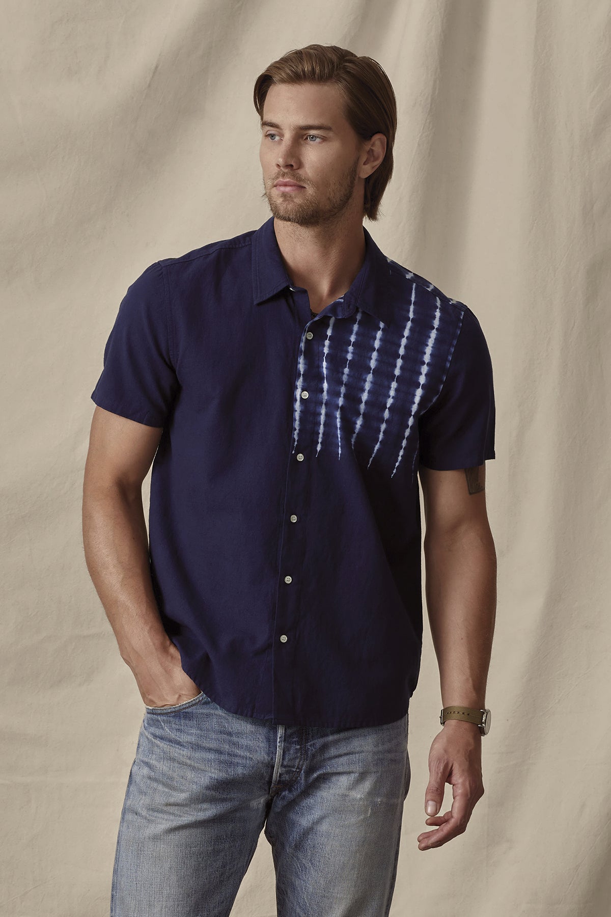 RAPHAEL S/S SHIRT - NAVY