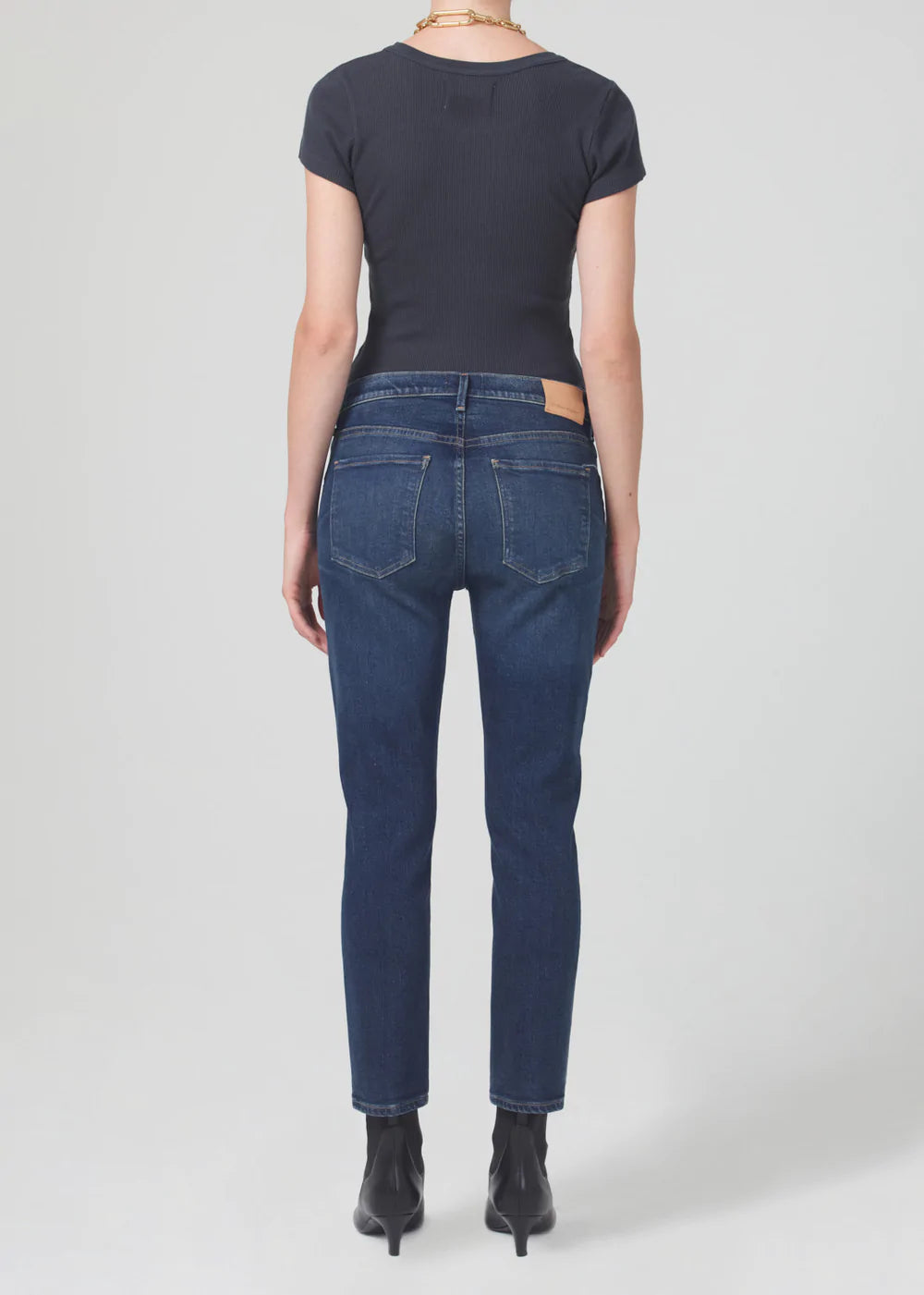 ELLA MID RISE SLIM CROP - SKY LANTERN