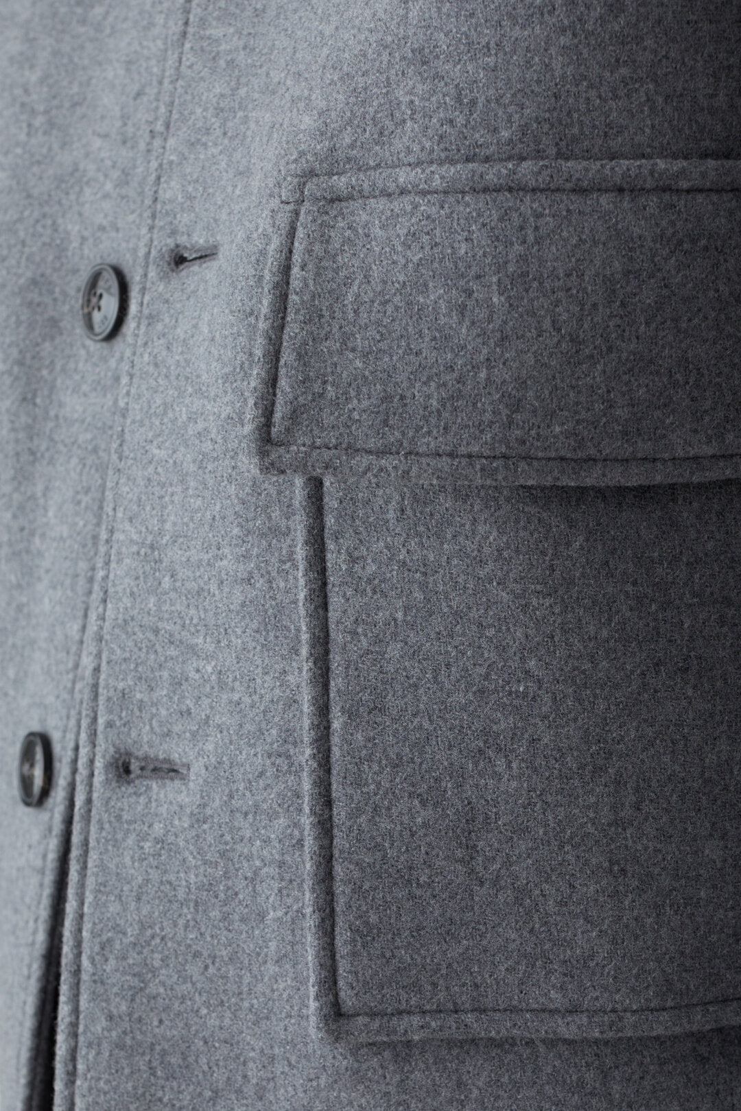 ITALIAN WOOL JACKET - GREY MELANGE - Assembly Showroom