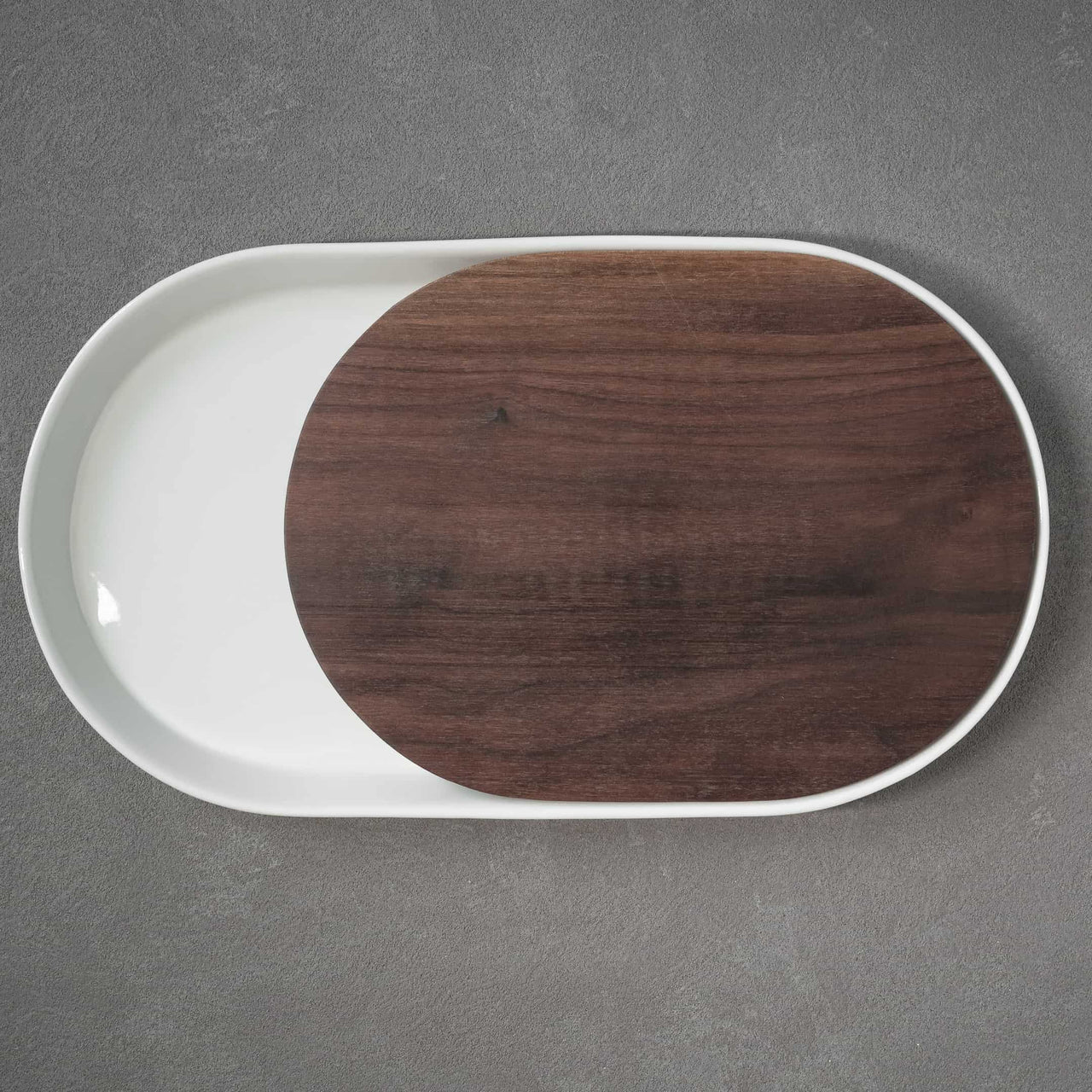 ECLIPSE OVAL SERVING PLATTER - WHITE
