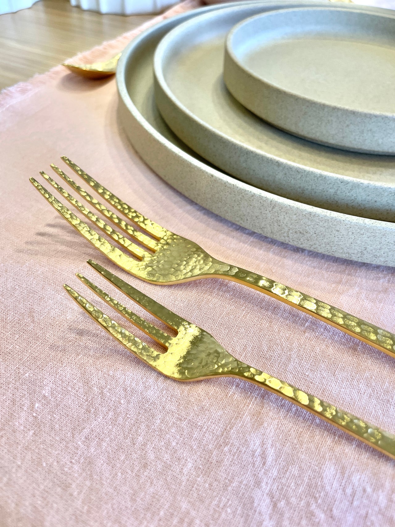 GOLD PLATED FLATWARE SET - (One 5 Piece Setting)