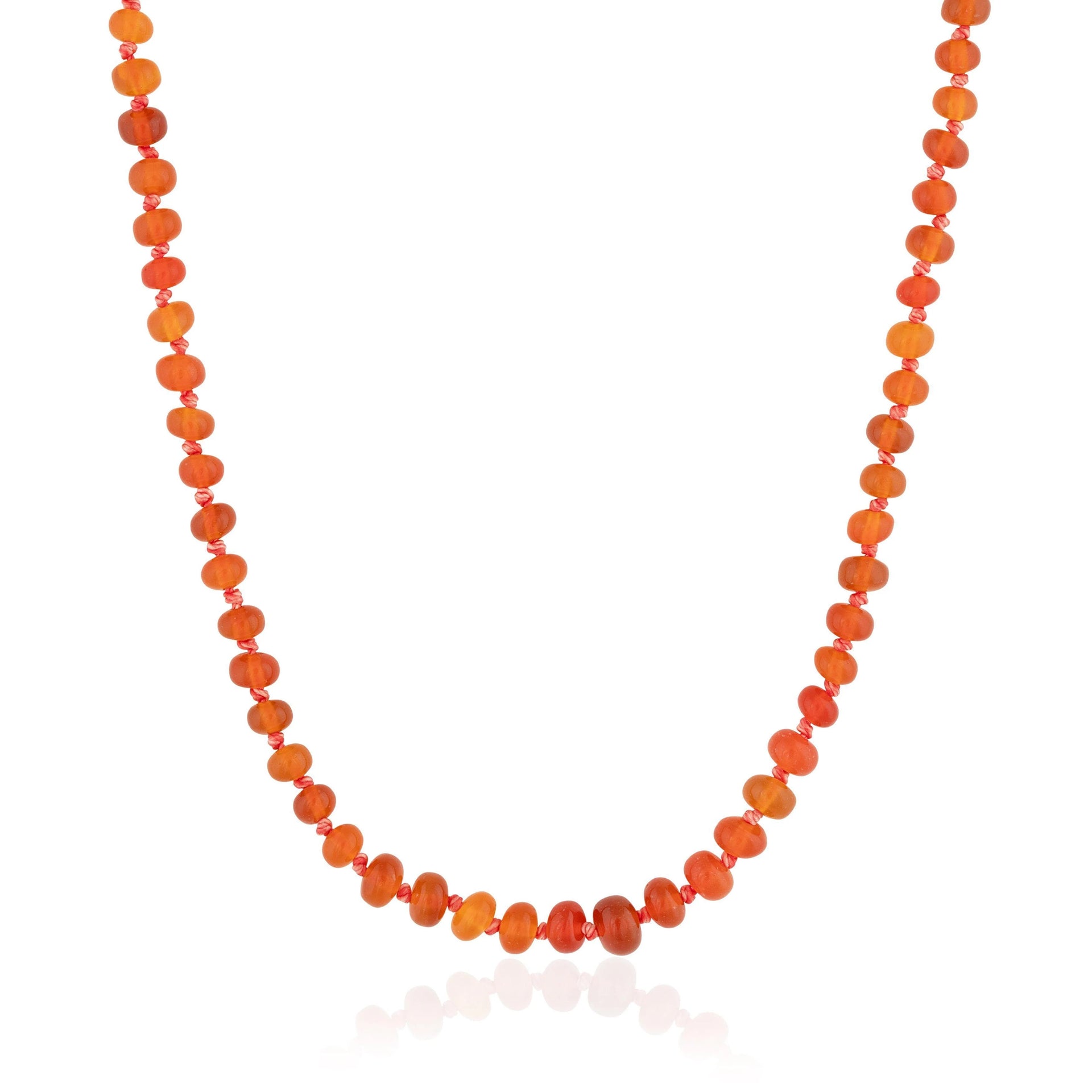 KNOTTED CANDY NECKLACE - CARNELIAN