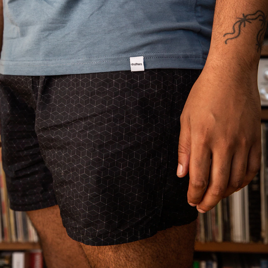 BOXER SHORTS - BLACK CUBES