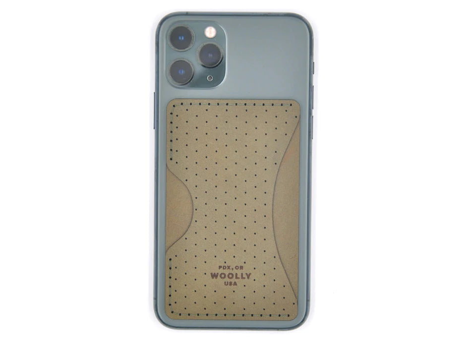 PERF STICK-ON WALLET - OLIVE