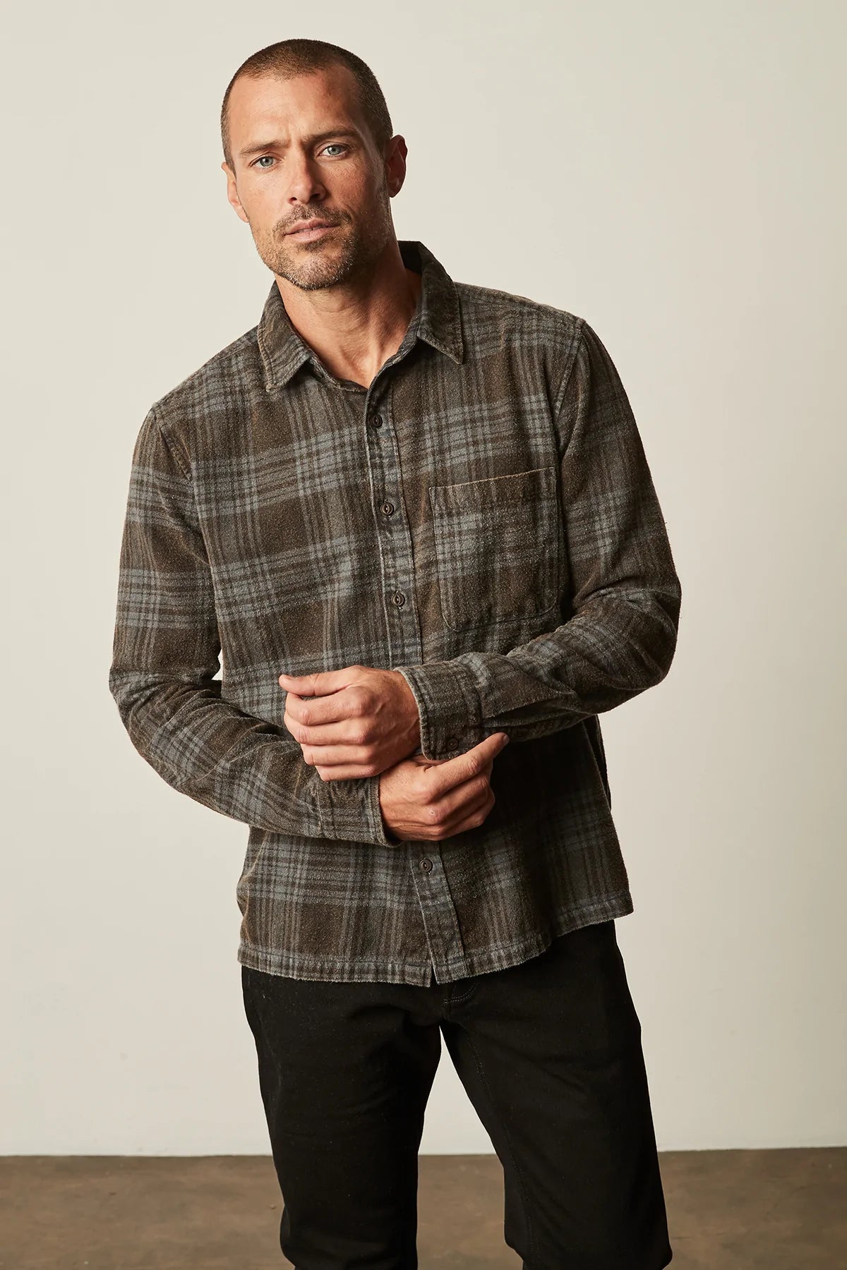 FREDDY PLAID WOVEN SHIRT - TIN